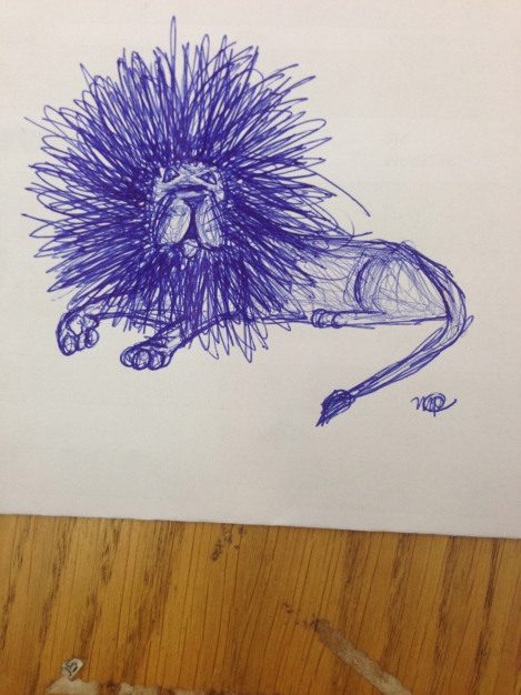 Sketchy Scratchy Lion